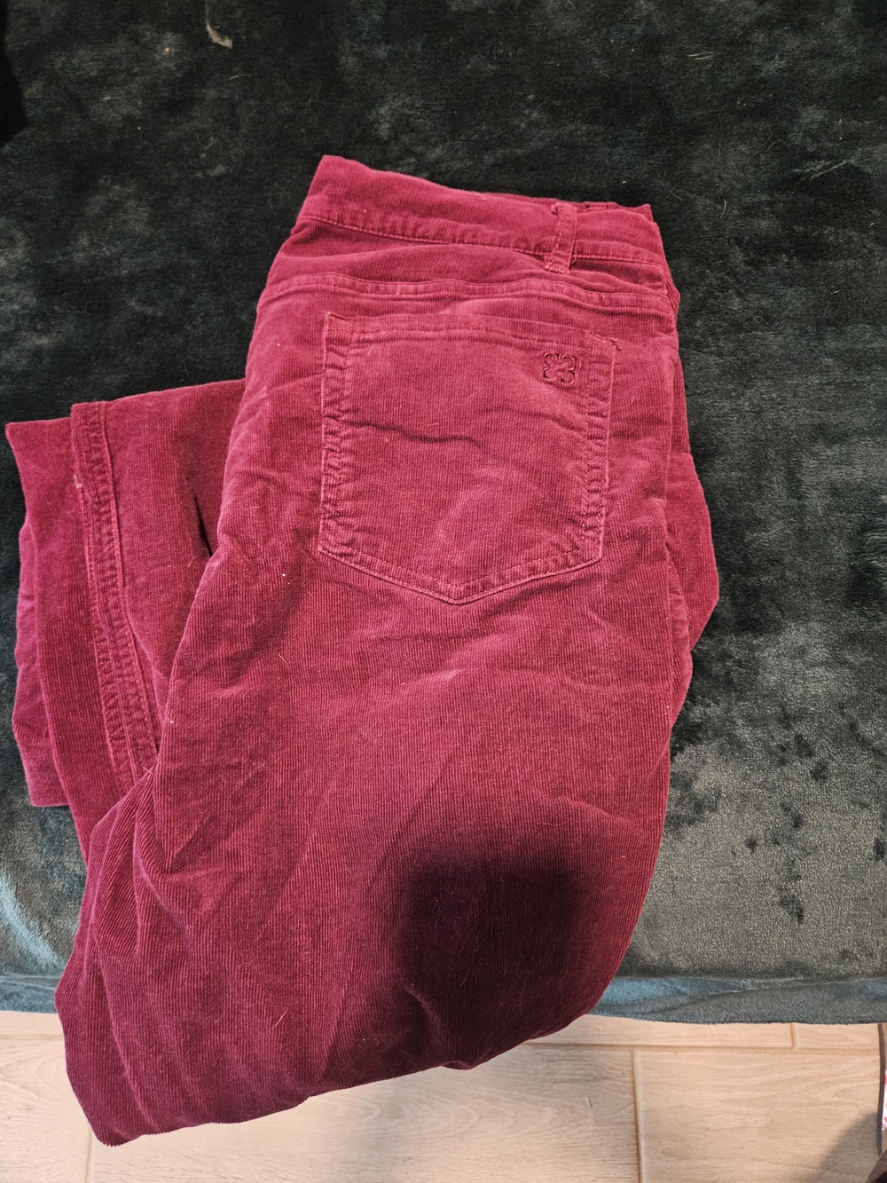 Liz Claiborne Women's Skinny Corduroy Jeans in Berry